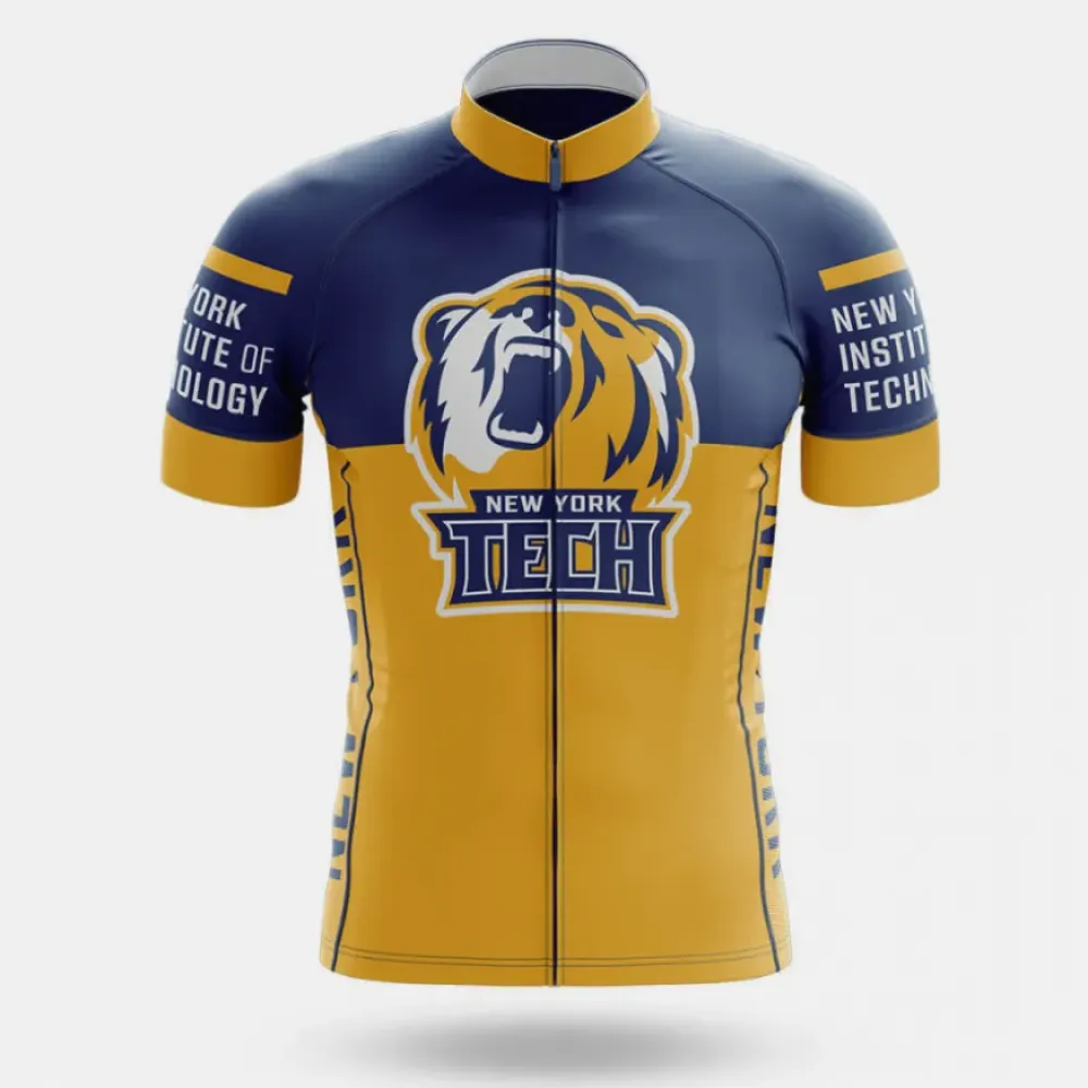New York Institute of Technology Cycling Jersey Ver.2 Bear Logo Navy/Yellow/Blue