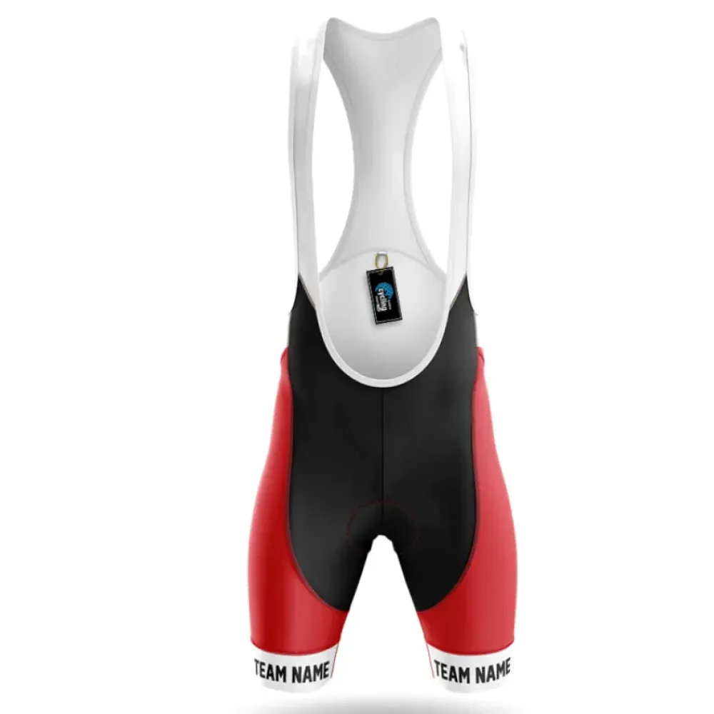 Cycling Bibs S4 Custom Team Name Red/Black/White
