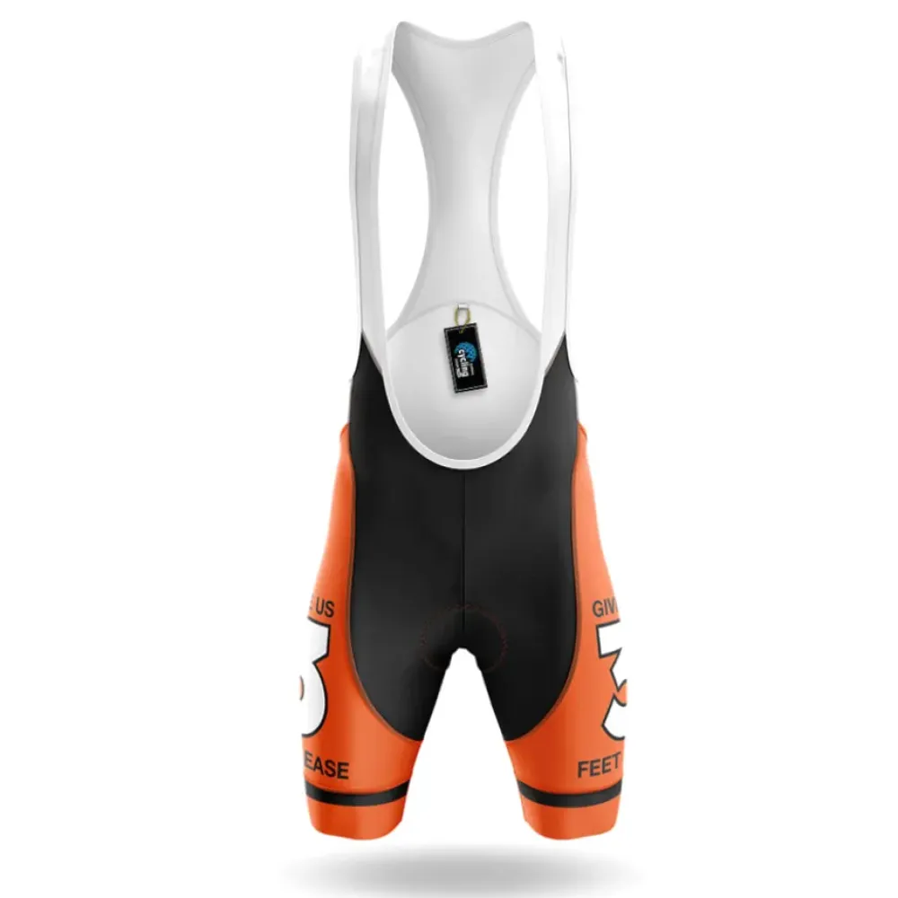 Cycling Bibs 3 Feet Please Orange/Black/White