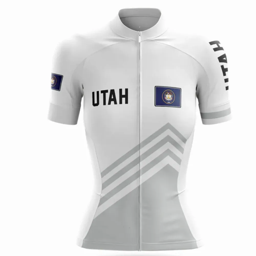 Utah S4 White Cycling Jersey Women Gray/White/Black