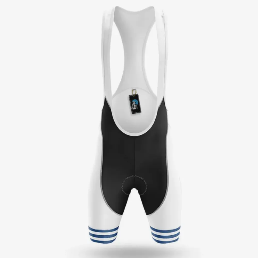 Cycling Bibs Breathable White/Black/Blue