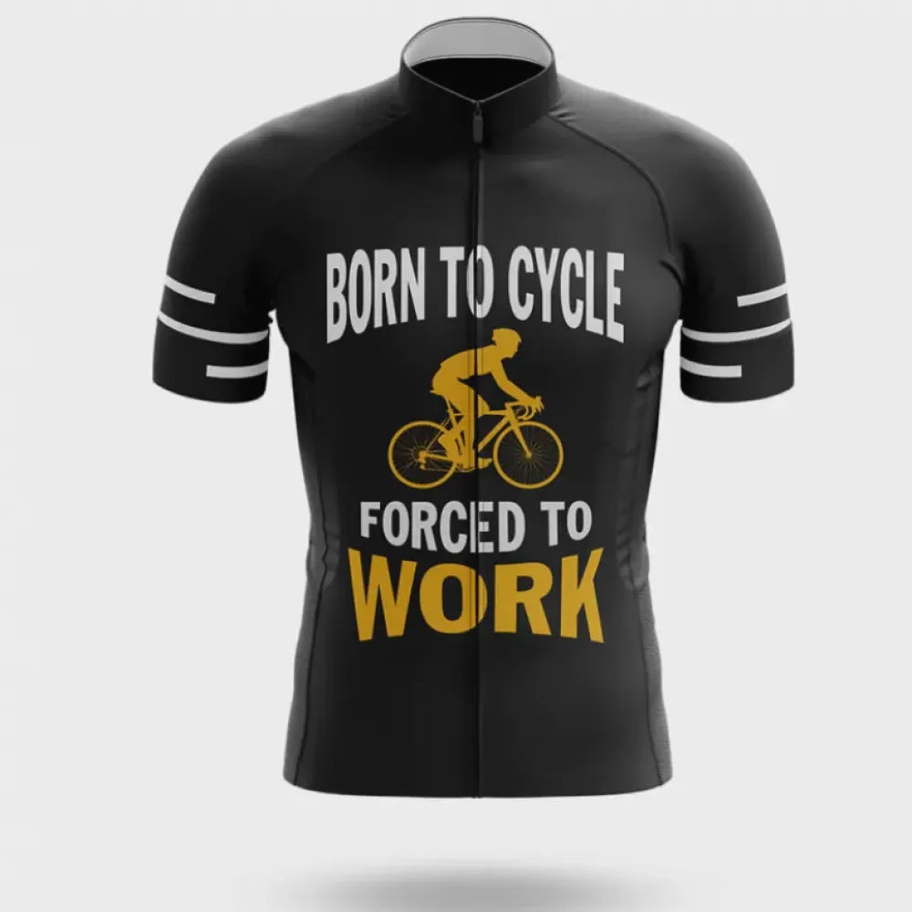 Born To Cycle Jersey Work Black/Gold/White