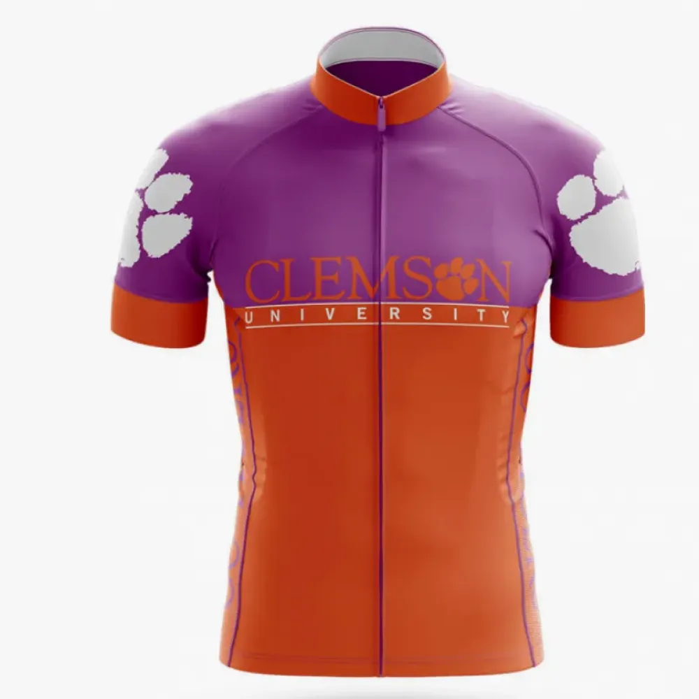 Clemson University Cycling Jersey University Orange/Purple/White