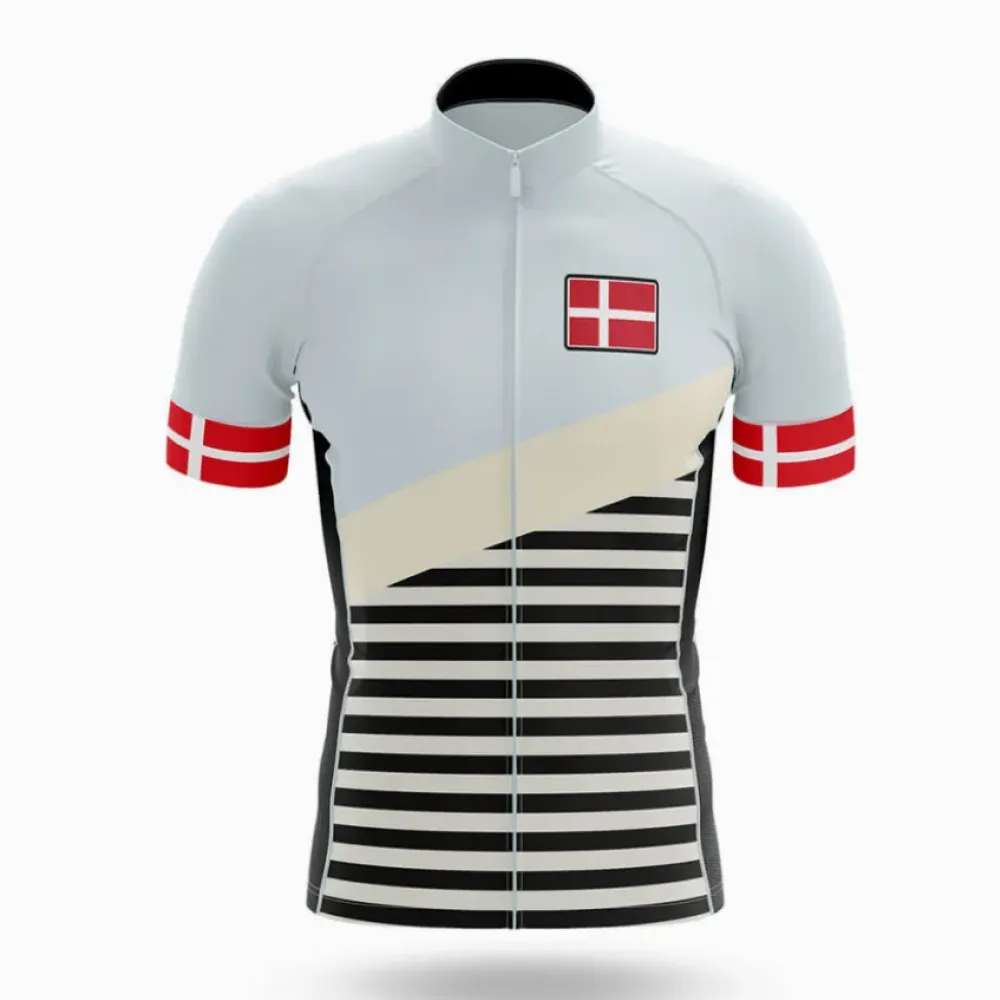 Denmark S3 Cycling Jersey Modern Design Red/White/Black
