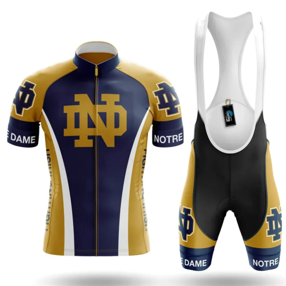 Notre Dame Cycling Kit Full Set Navy/Gold/White