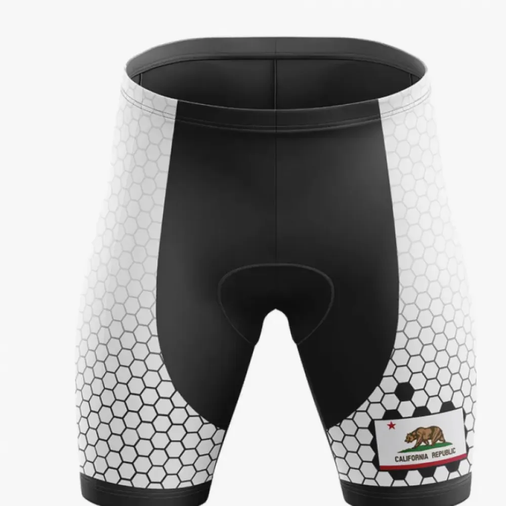 California V7 Cycling Shorts Black/White/Grey