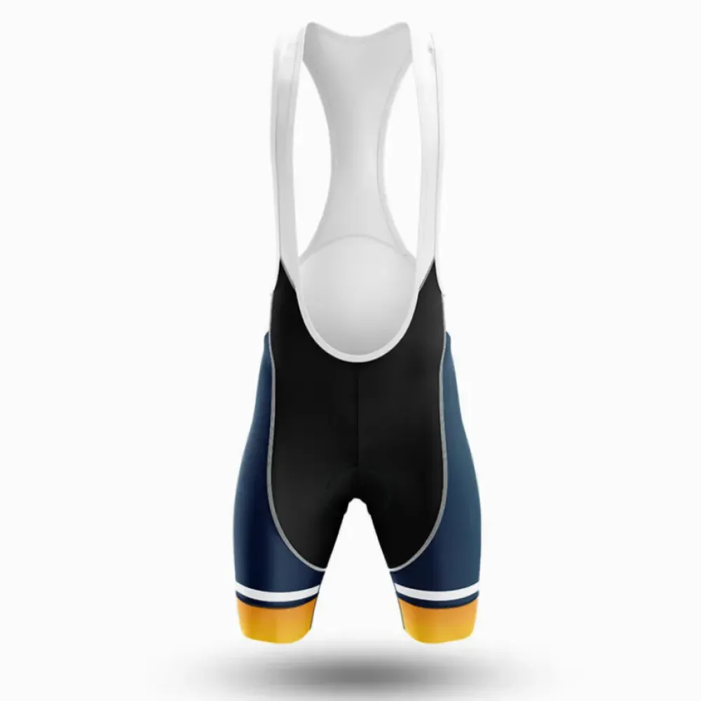 Cycling Bibs Comfortable Navy/Yellow/White