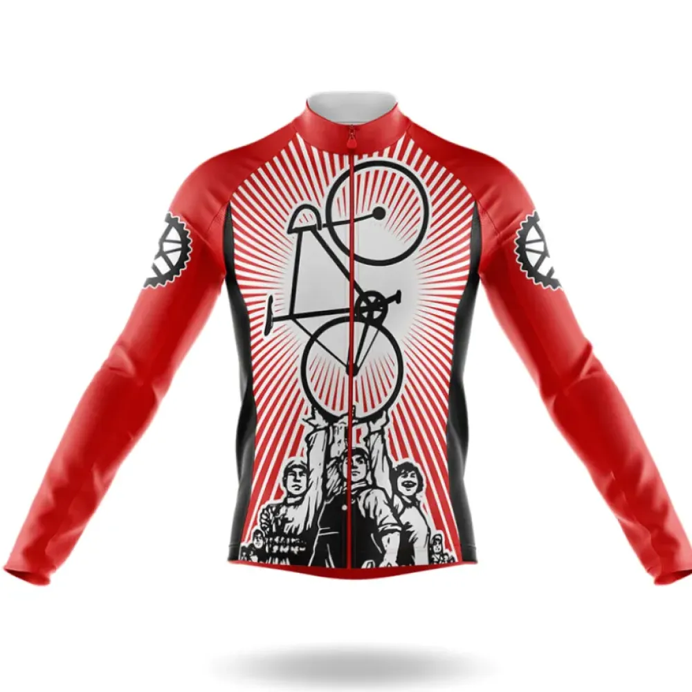 Cycling Jersey Encourage Cycling Red/Black/White