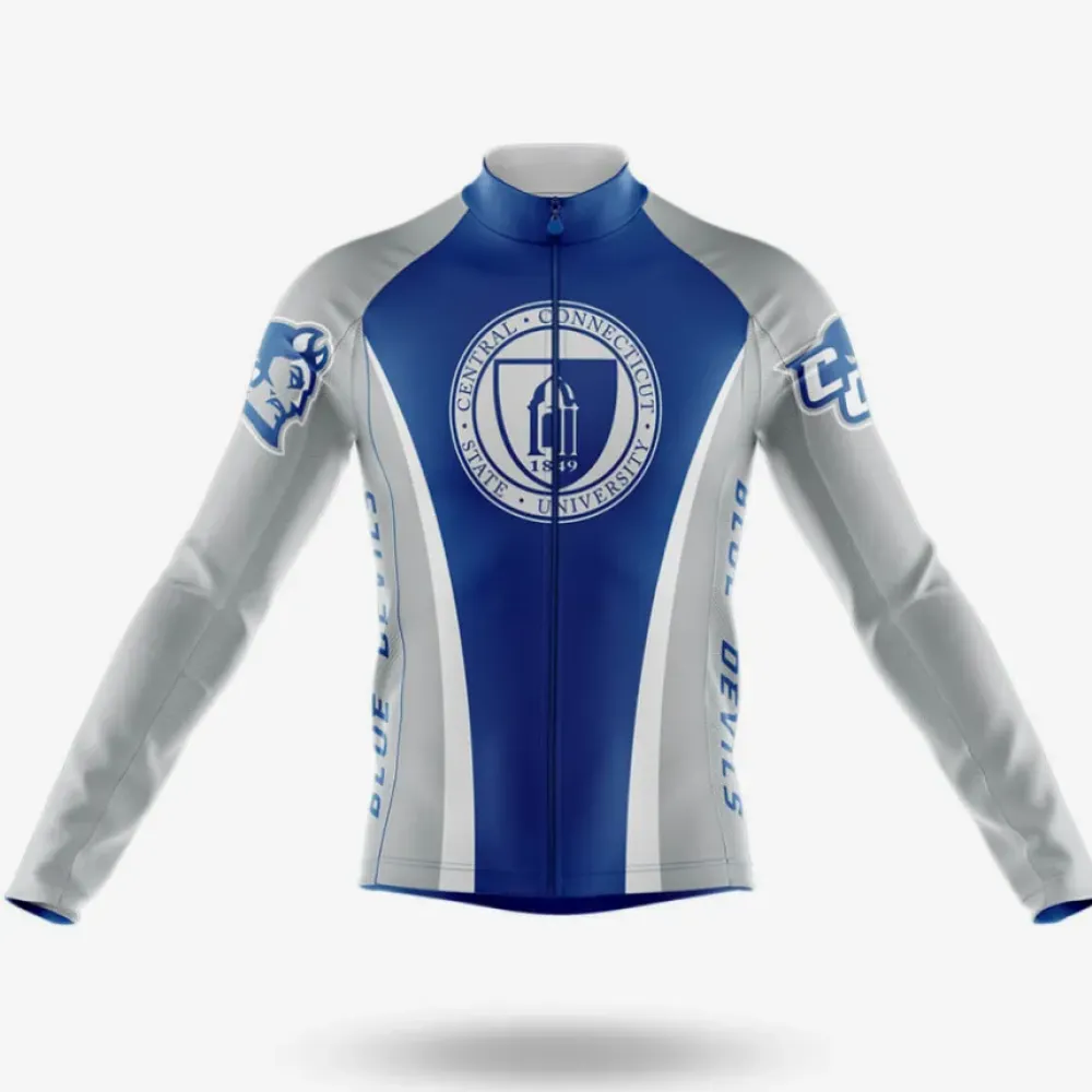 Central Connecticut State University Cycling Jersey Blue/White/Grey
