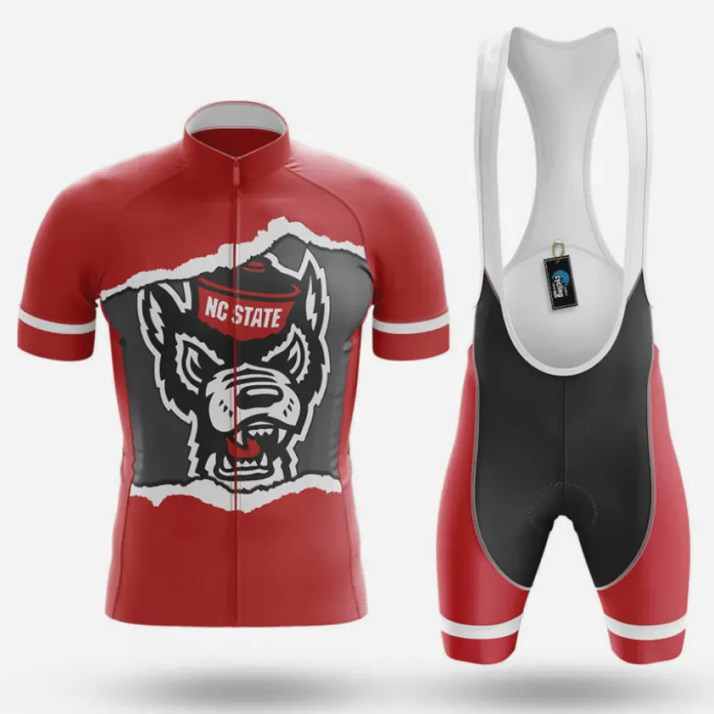 North Carolina State University Cycling Kit Wildcat Red/Black/White