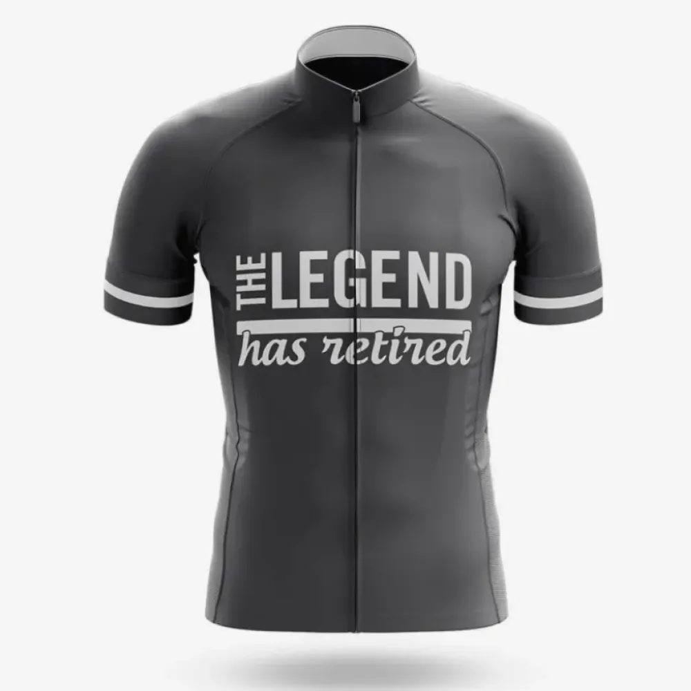 Cycling Jersey The Legend Has Retired Black/White/Grey