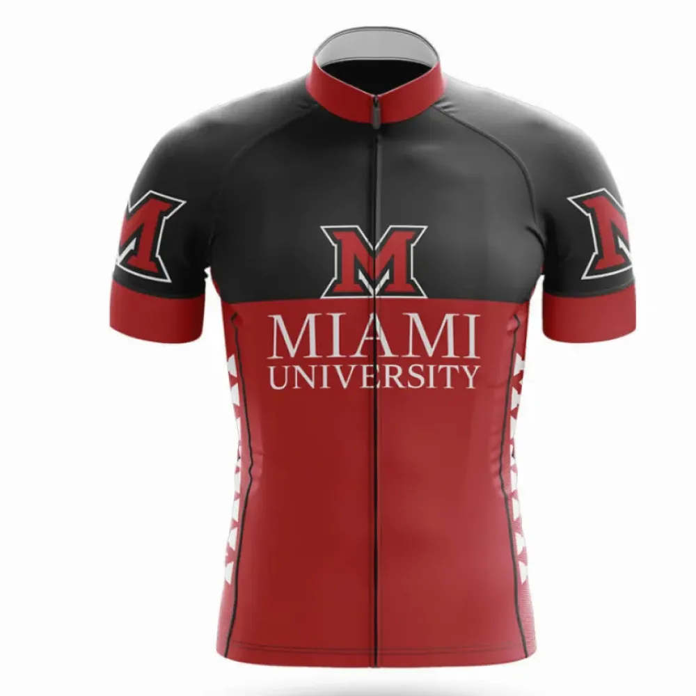 Miami University Cycling Jersey Premium Red/Black/White