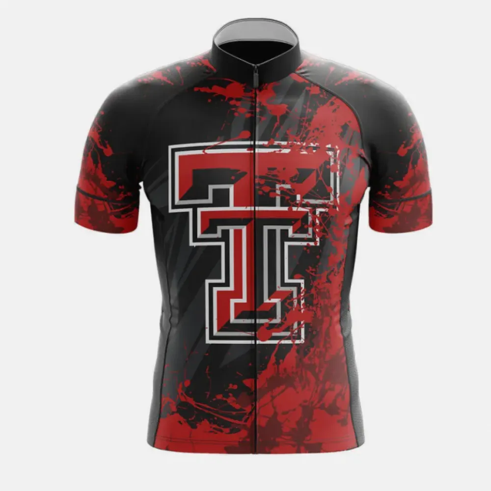 Texas Tech University Cycling Jersey Black/Red/Grey