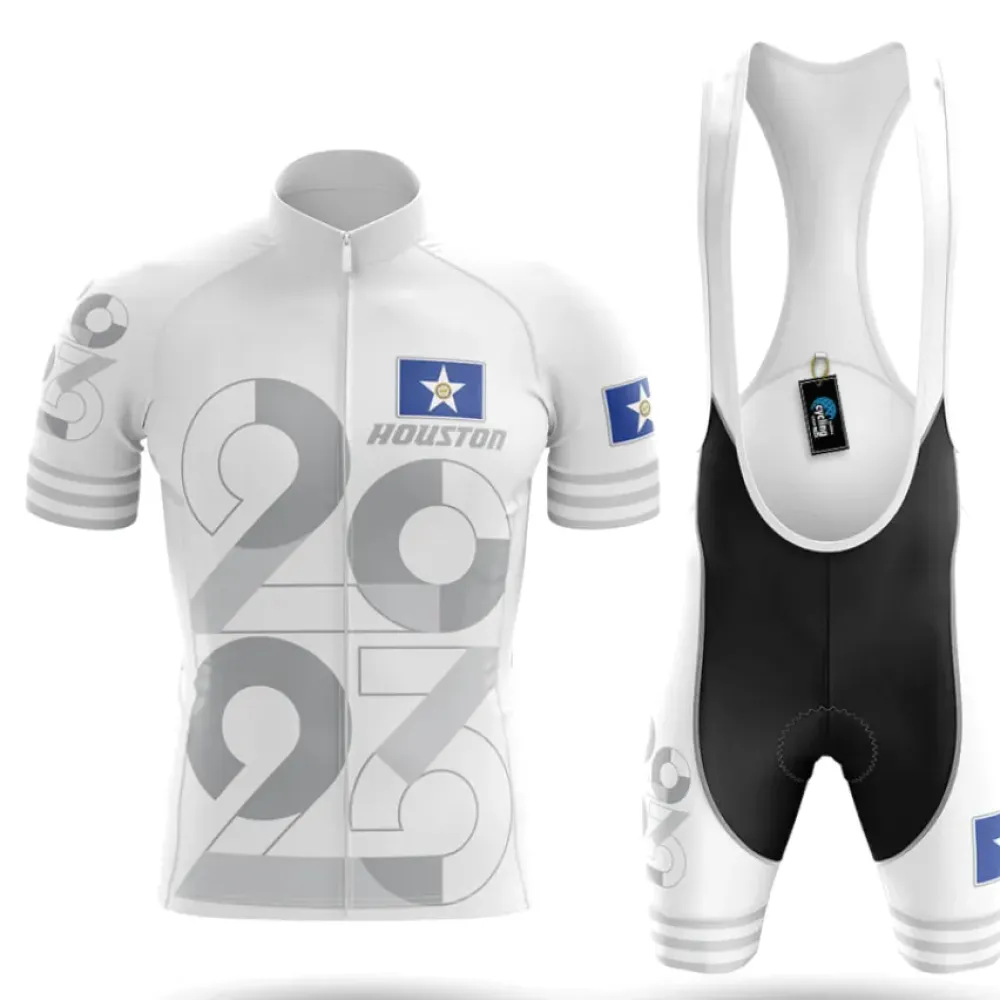 Houston 2023 Cycling Kit Full Set Ver.2 Modern Design White/Black/Silver