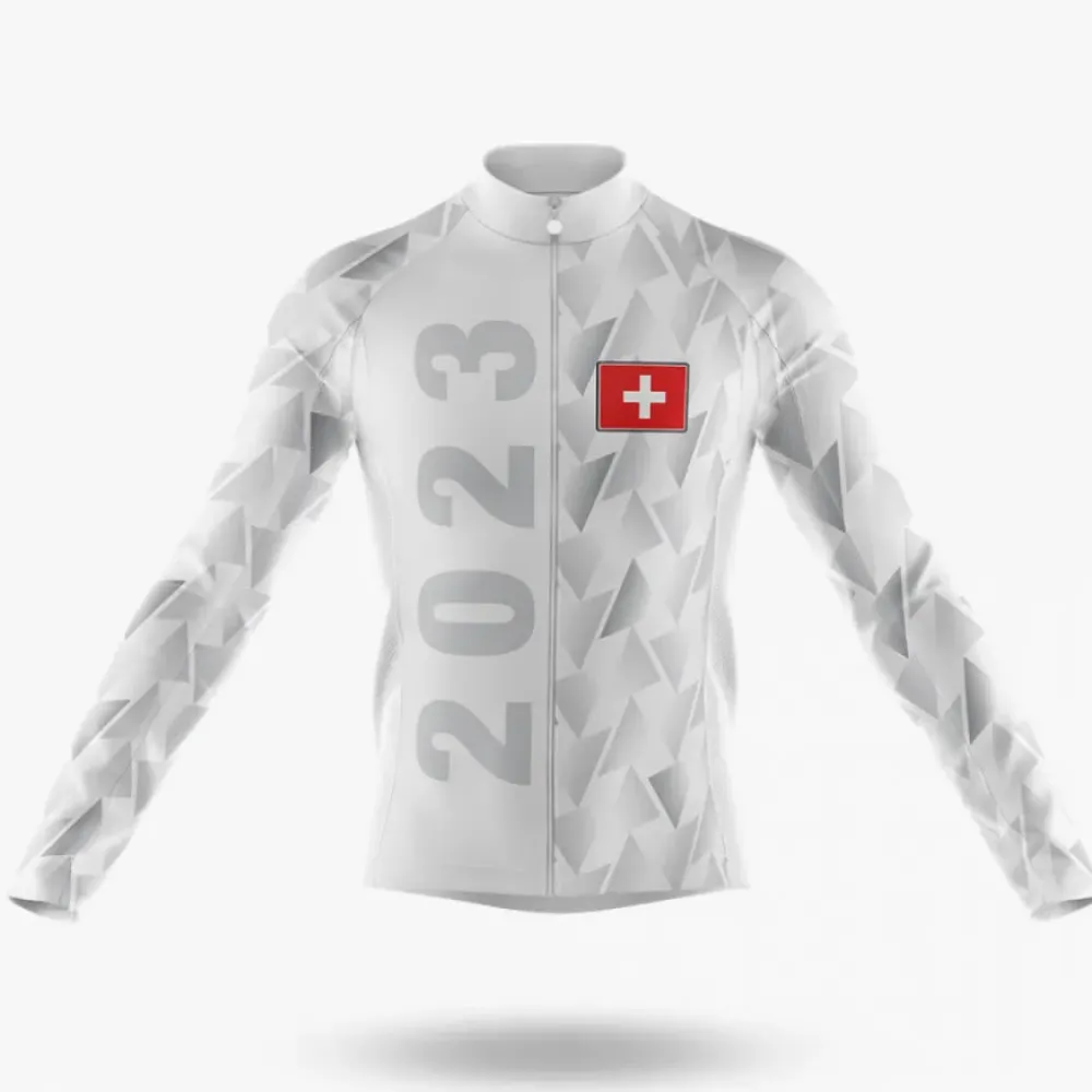 Switzerland 2023 V1 Long Sleeve Cycling Jersey //