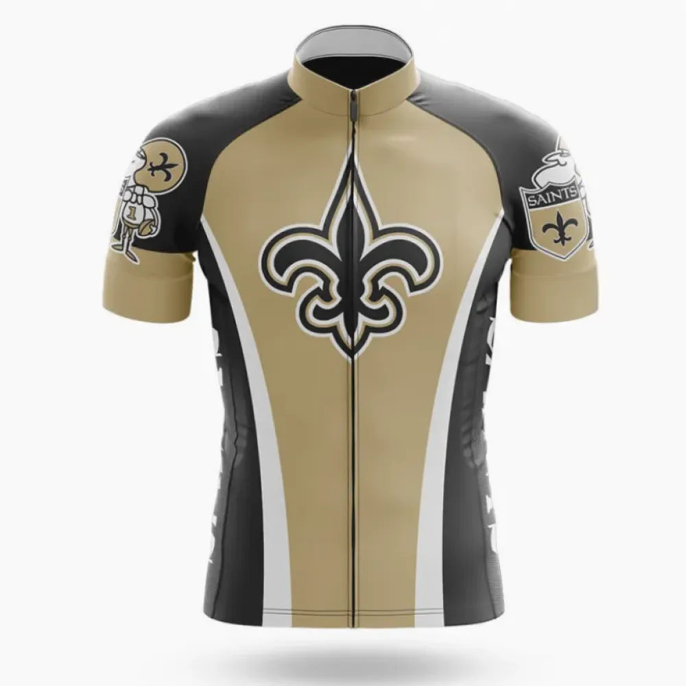 New Orleans Saints Cycling Jersey Gold/Black/Silver