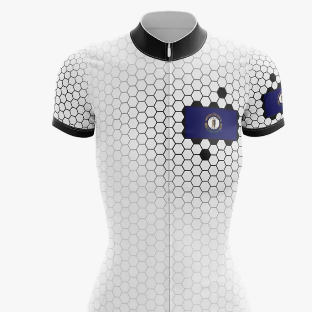 Kentucky Women V7 Cycling Jersey White/Black/Grey
