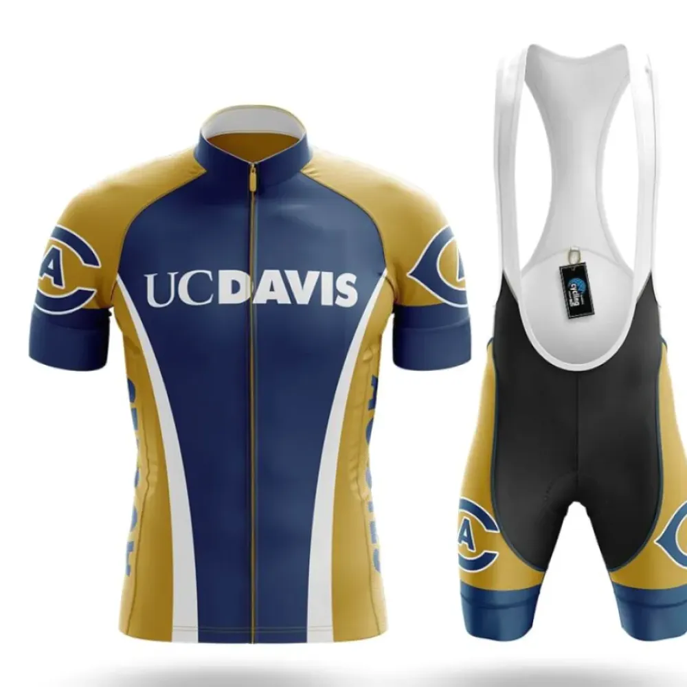 University of California Davis Cycling Kit Full Set Navy/Gold/White