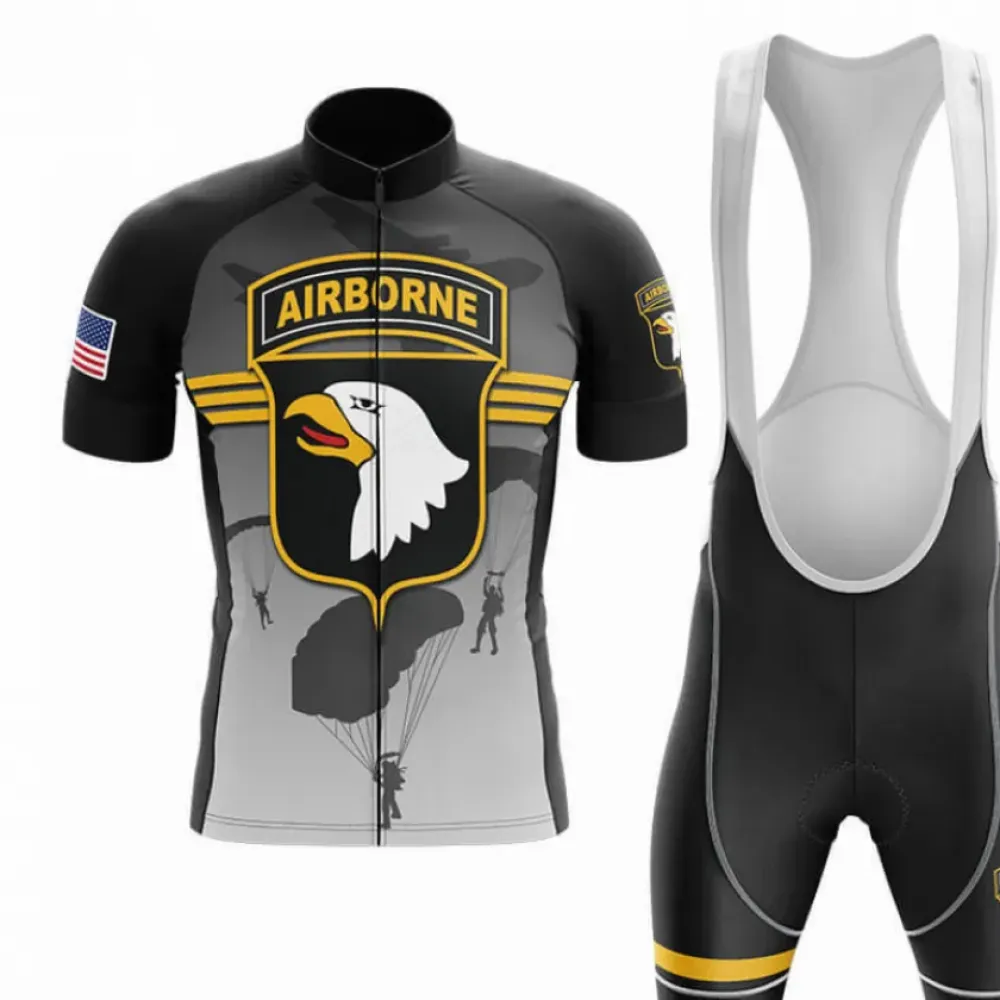 Airborne Cycling Kit Military Black/Grey/Yellow