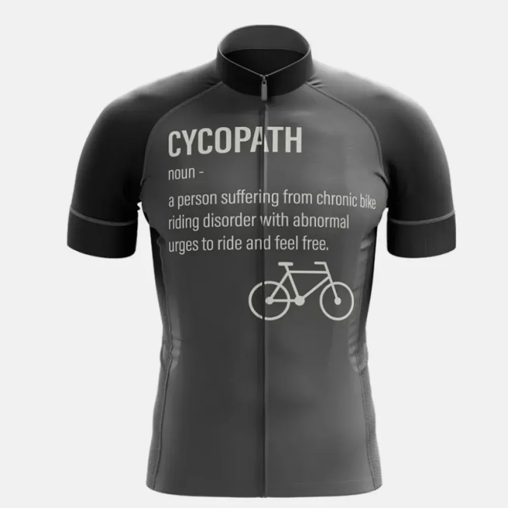 Cycopath Cycling Jersey Chronic Bike Disorder Black/Gray/White