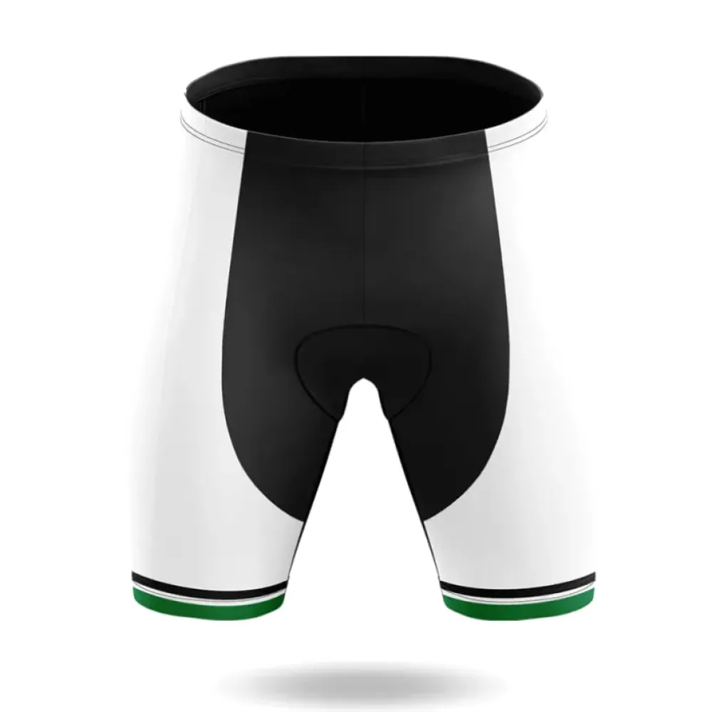 Team Vegan Cycling Shorts White/Green/Black