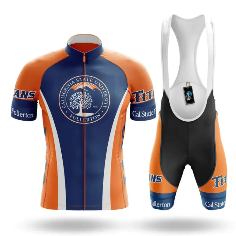 California State University Fullerton Cycling Kit Full Set Navy/Orange/White