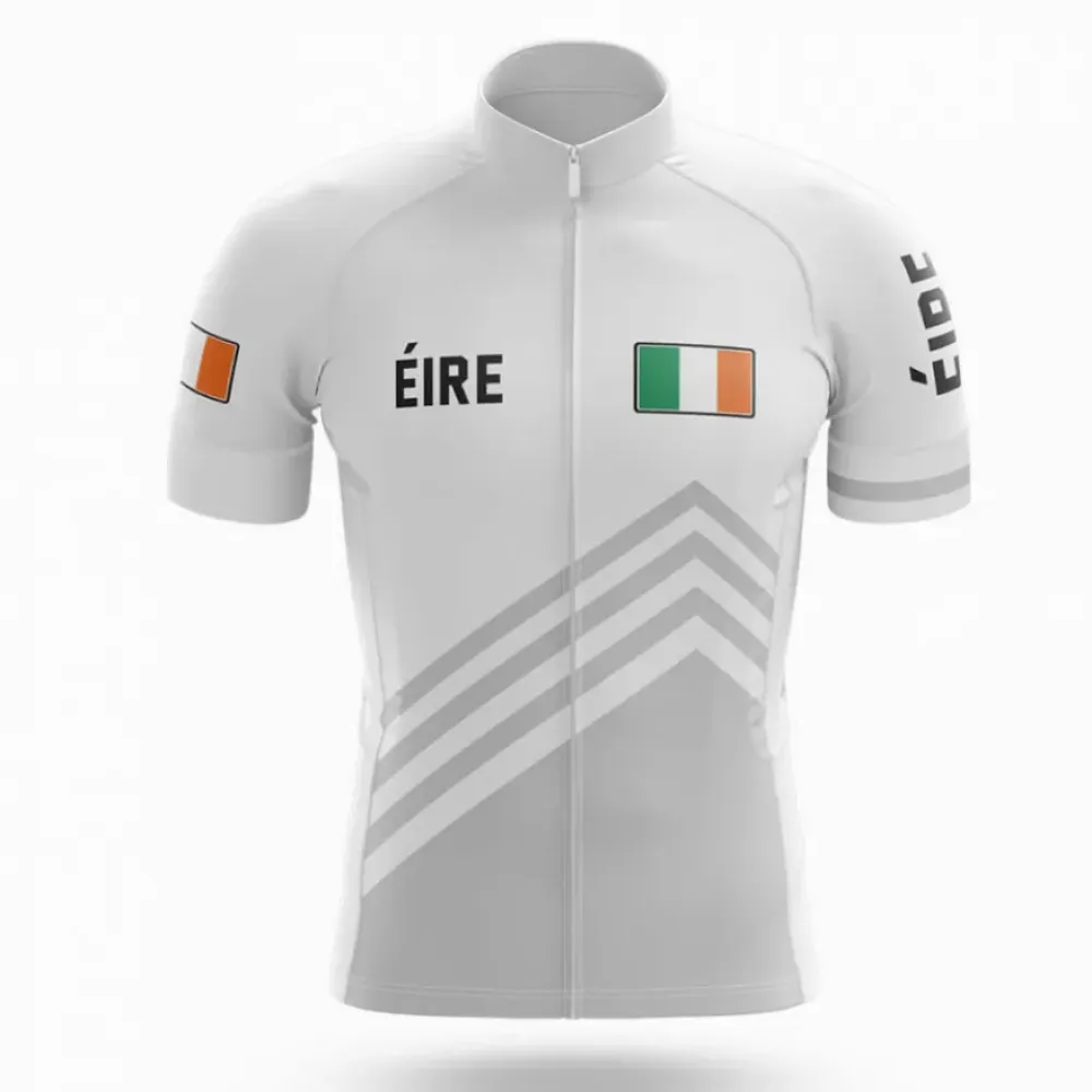 Éire S5 White/Grey/Ireland Flag Cycling Jersey