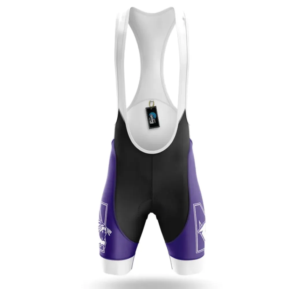Northwestern Cycling Bibs USA Purple/White/Black