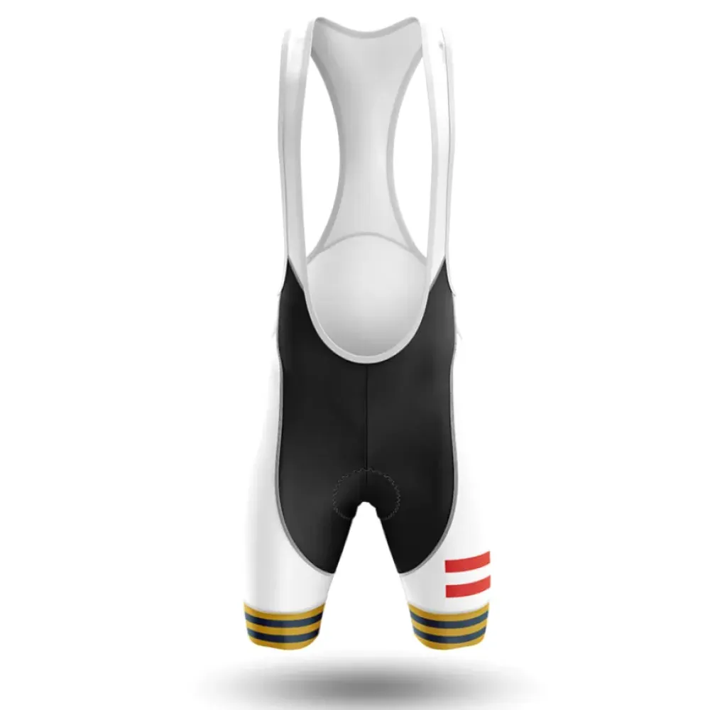 Austria V15 Cycling Bibs Breathable White/Black/Gold