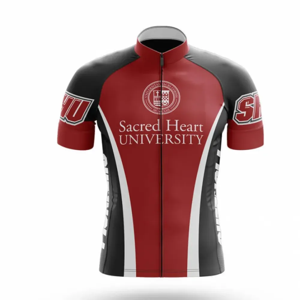 Sacred Heart University Cycling Jersey Breathable Red/Black/White