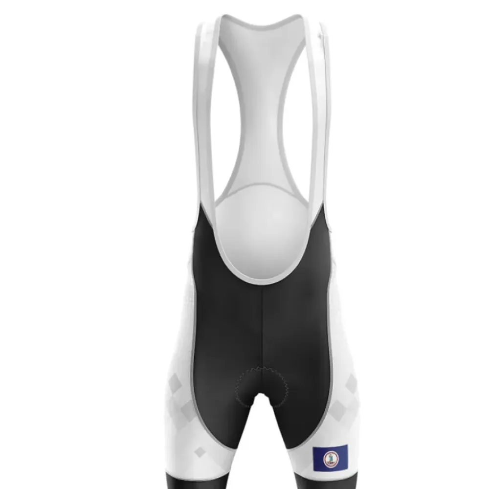 Virginia Women Cycling Bibs White/Black/Grey