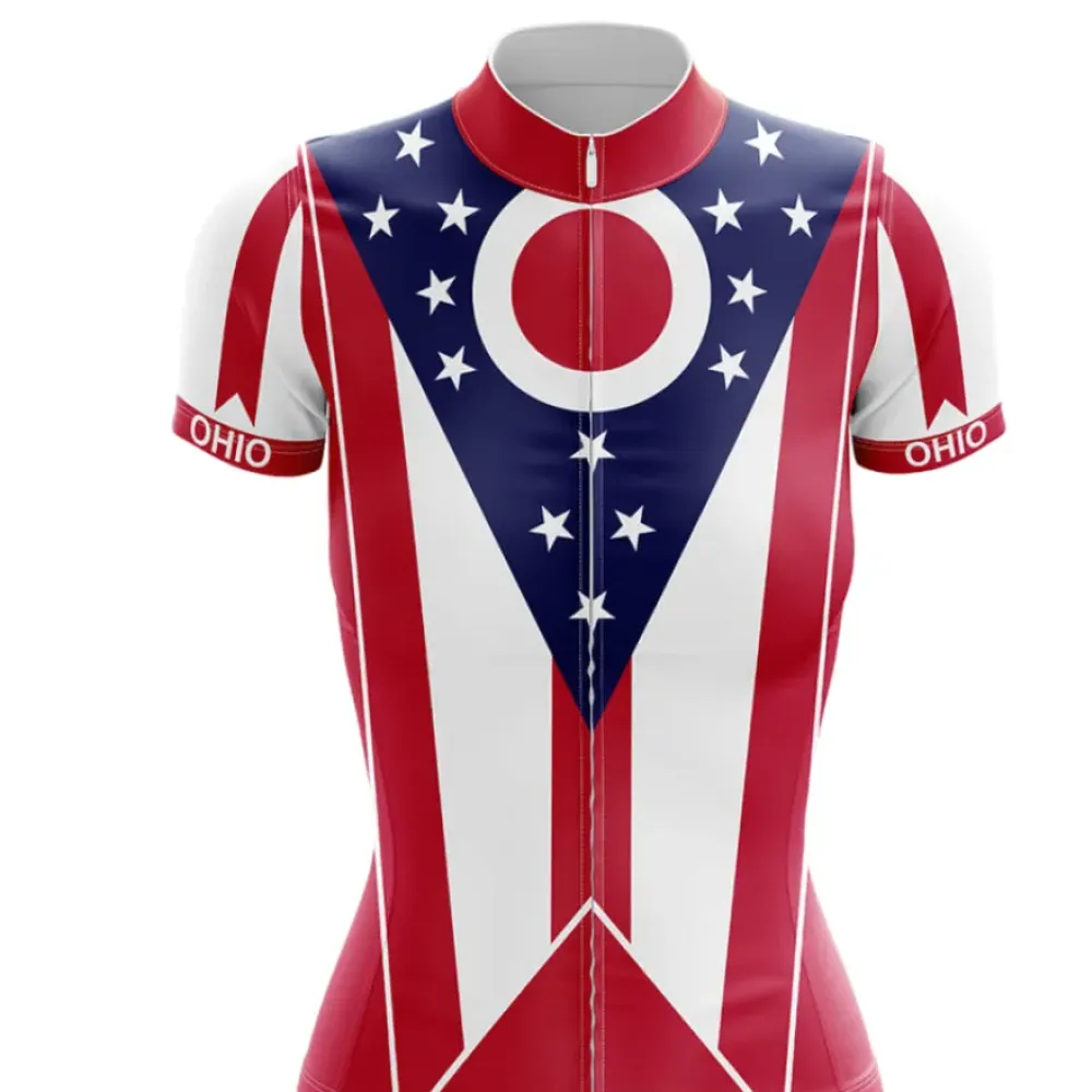 Ohio Women Cycling Jersey Red/White/Blue