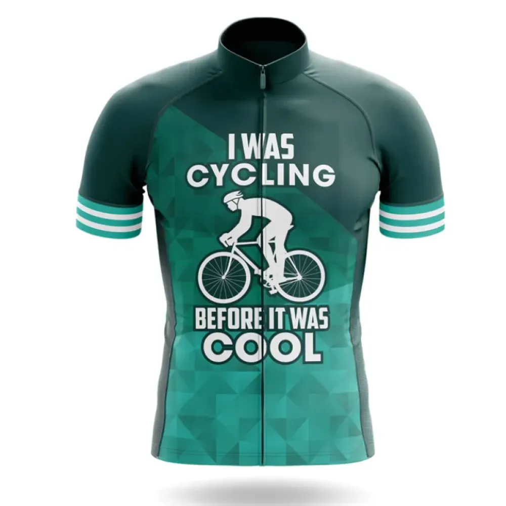 Cycling Jersey Cool Before It Was Teal/Black/Green