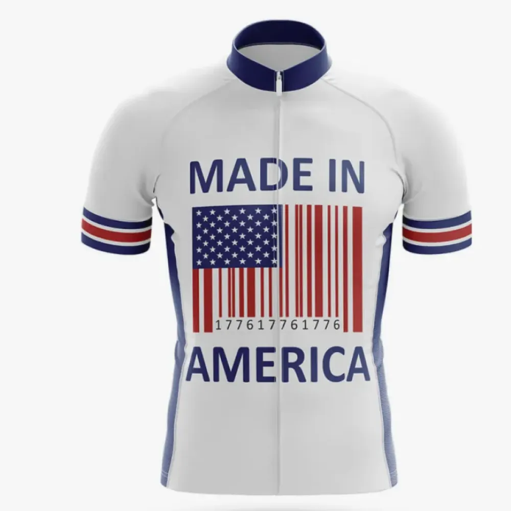 American Rider Made In America Jersey White/Blue/Red