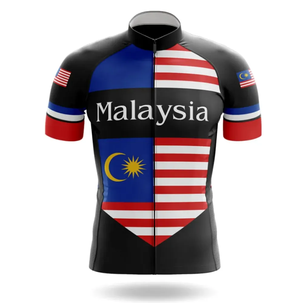 Malaysia Cycling Jersey National Flag Black/Red/Blue