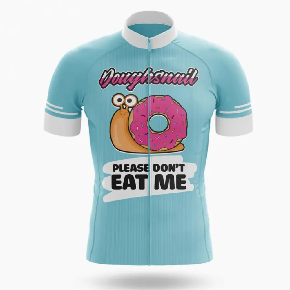 Doughsnail Cycling Jersey Don't Eat Me Blue/Pink/White