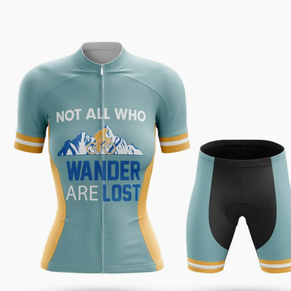 Wander Girl Cycling Kit Adventure Aqua/Black/Yellow
