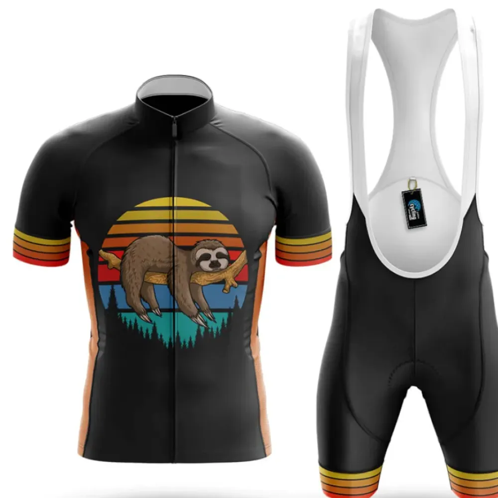 Cycling Kit Retro Sloth Black/Orange/Grey