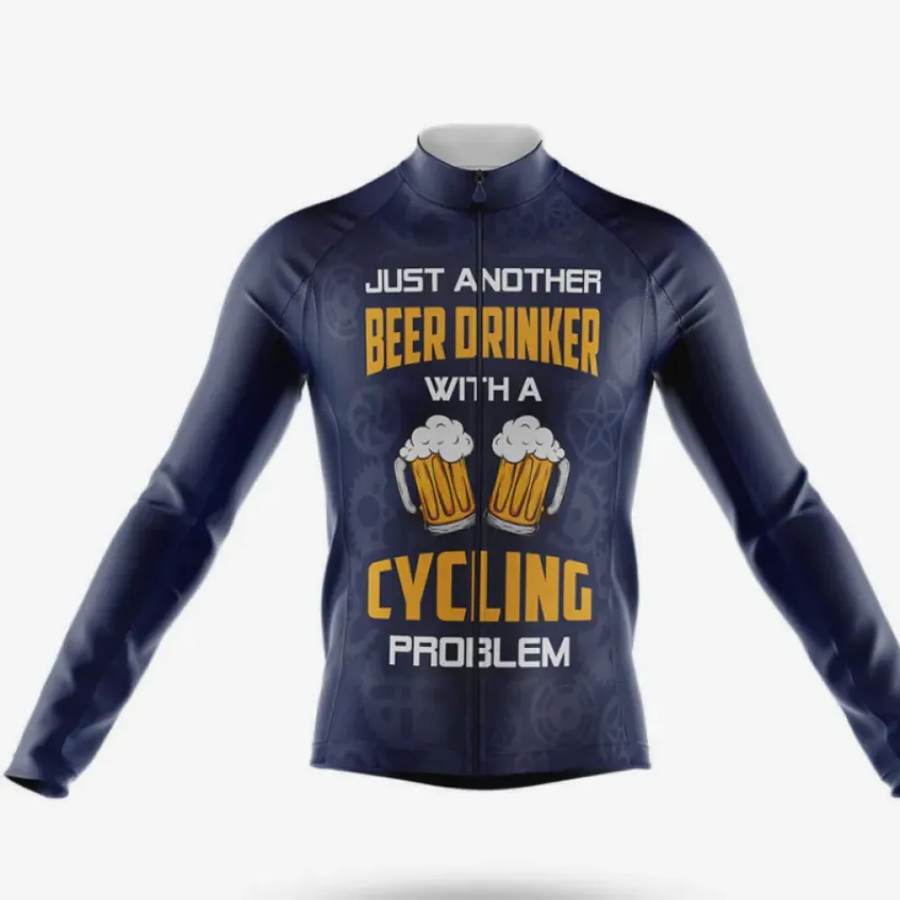 Cycling Jersey Beer Drinker Navy/Gold/White