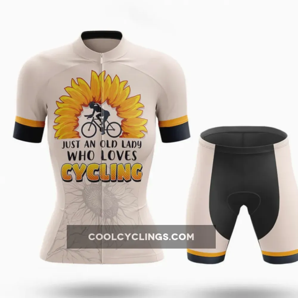 Just An Old Lady Cycling Kit Sunflower Beige/Yellow/Black