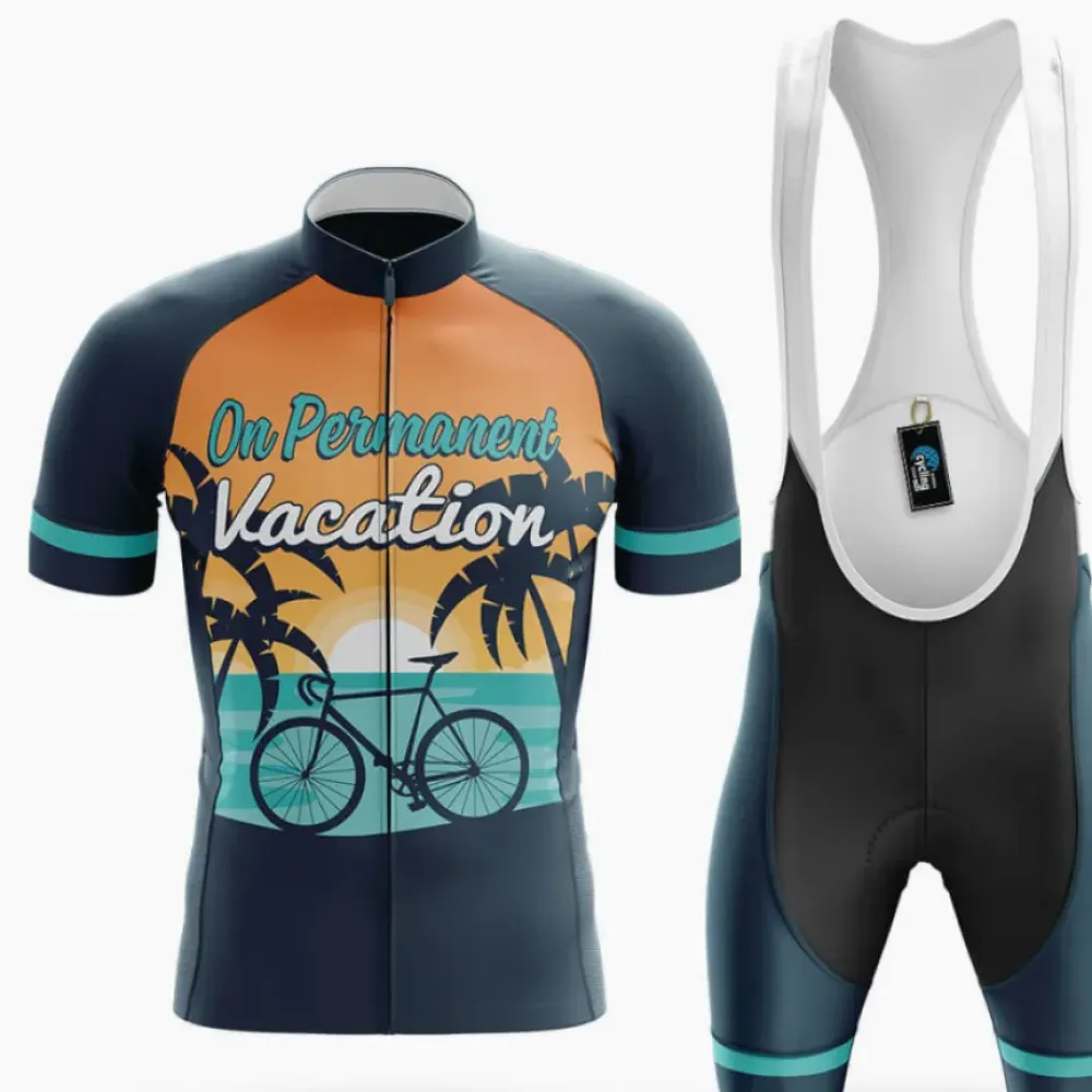 Cycling Kit On Permanent Vacation Navy/Teal/Orange