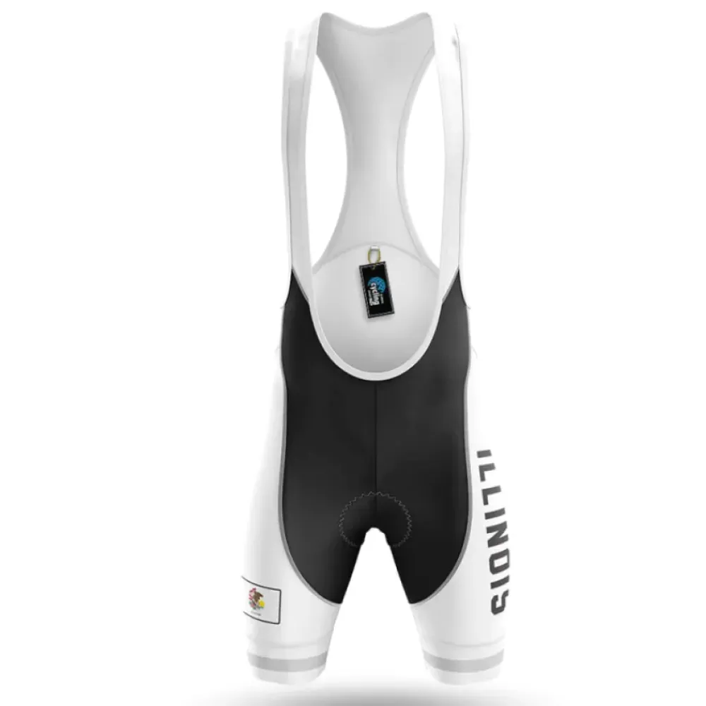 Illinois S4 Cycling Bibs Breathable White/Black/Grey