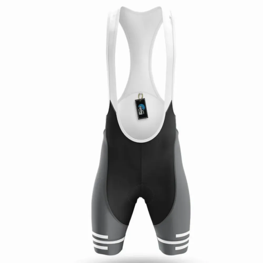 Cycling Bibs Breathable Grey/White/Black