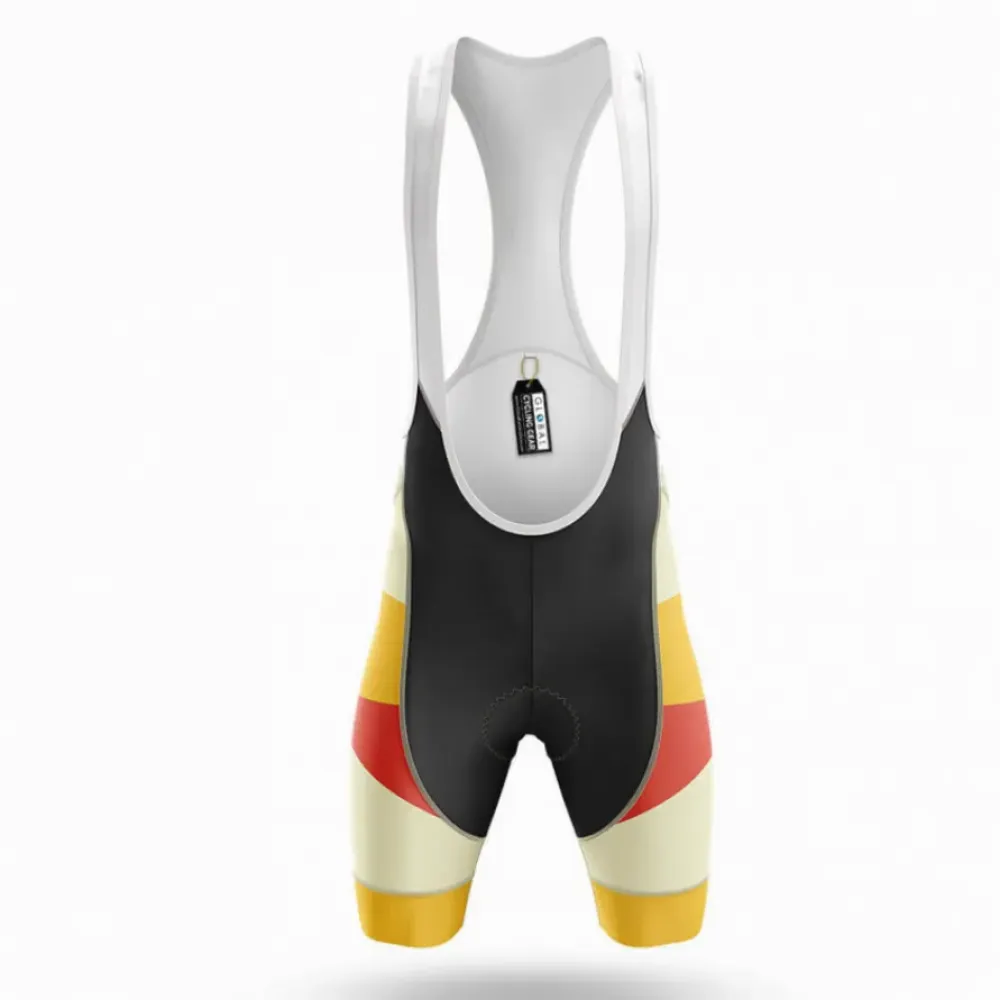 Cycling Gear Retro Men's Bibs Yellow/Red/Black