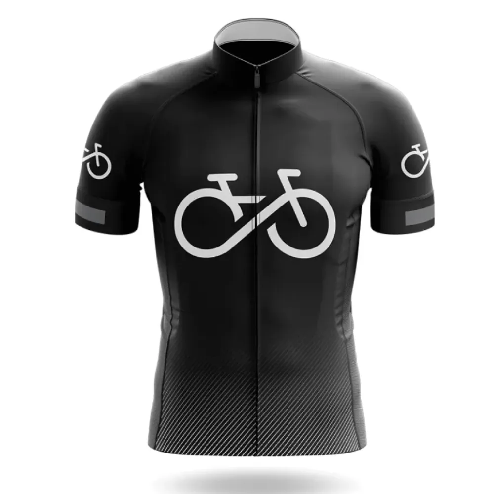 Bike Forever Cycling Jersey Black/White/Grey