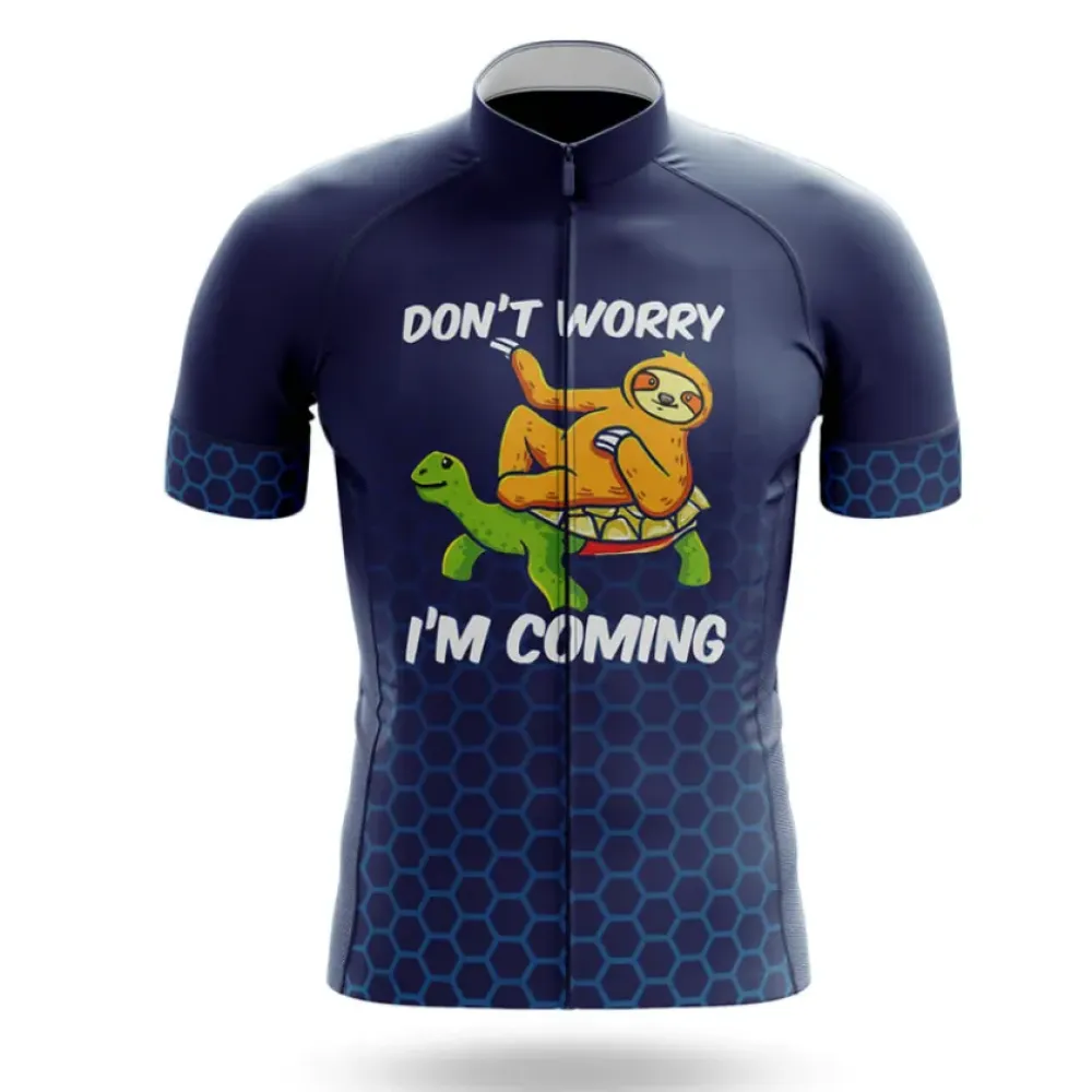 Cycling Jersey Don't Worry Navy/Grey/Blue