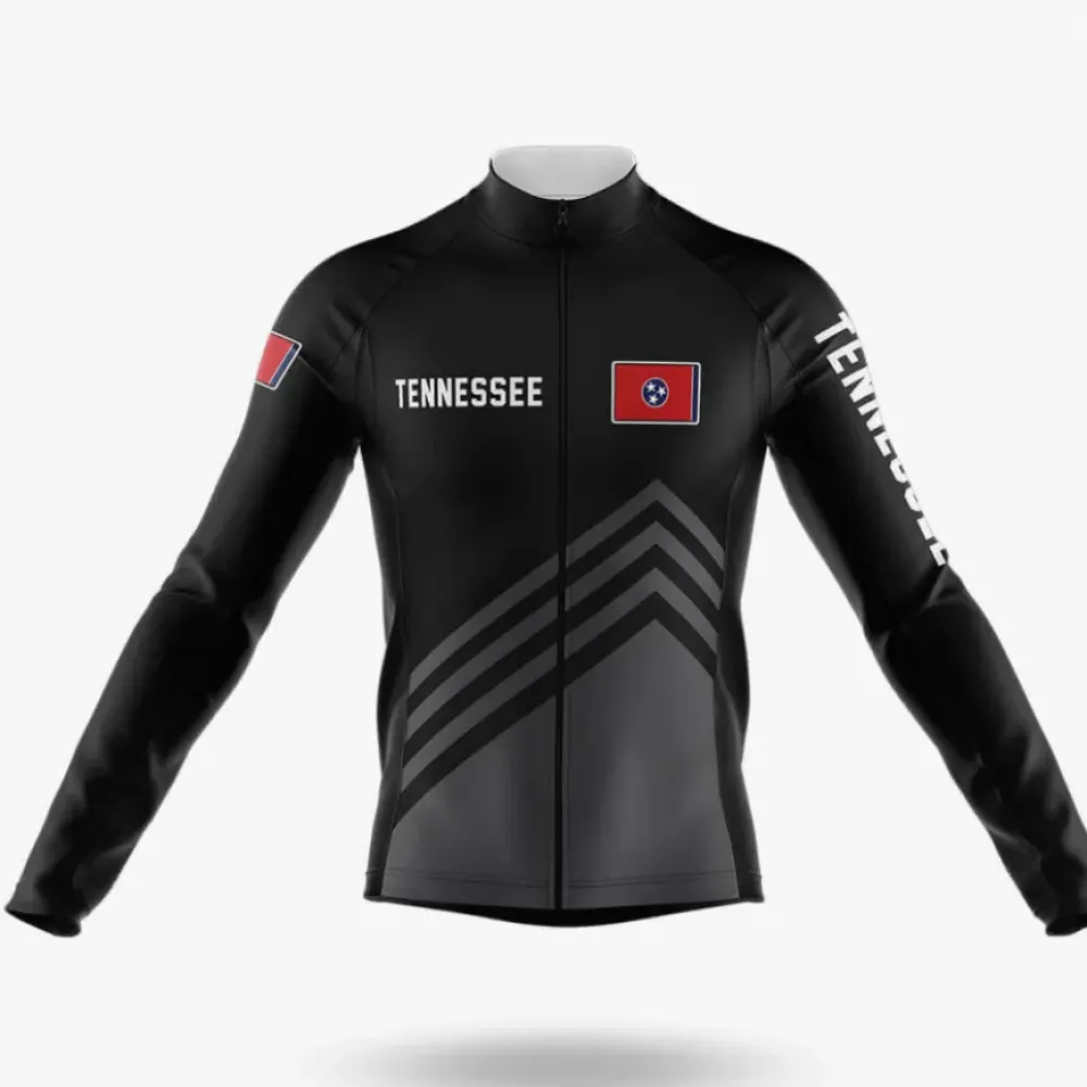 Tennessee S4 Black Cycling Jersey Long Sleeve Tennessee/Black/White