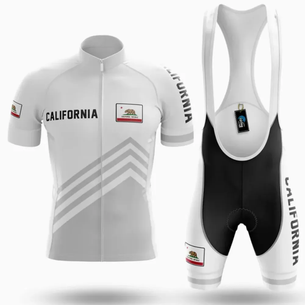 California S4 Cycling Kit Full Set White/Black/Grey