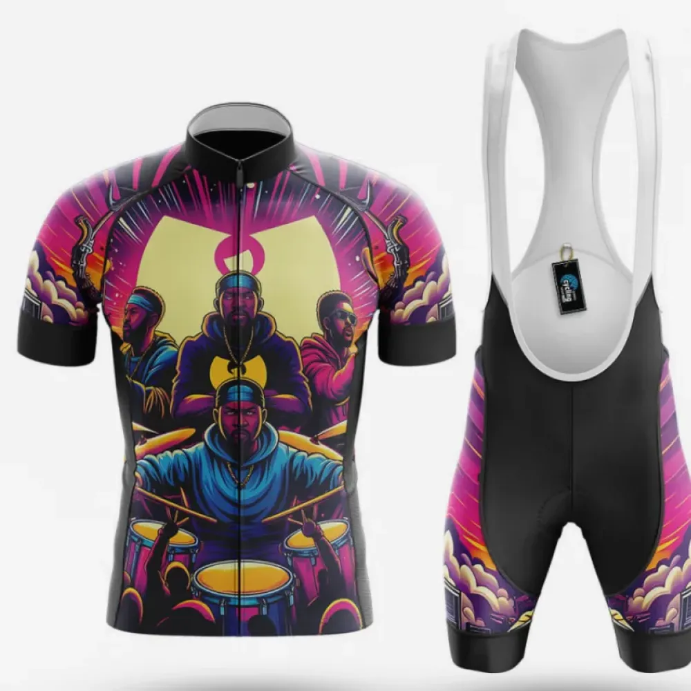 Wu Tang Cycling Kit Unique Design Purple/Yellow/Black