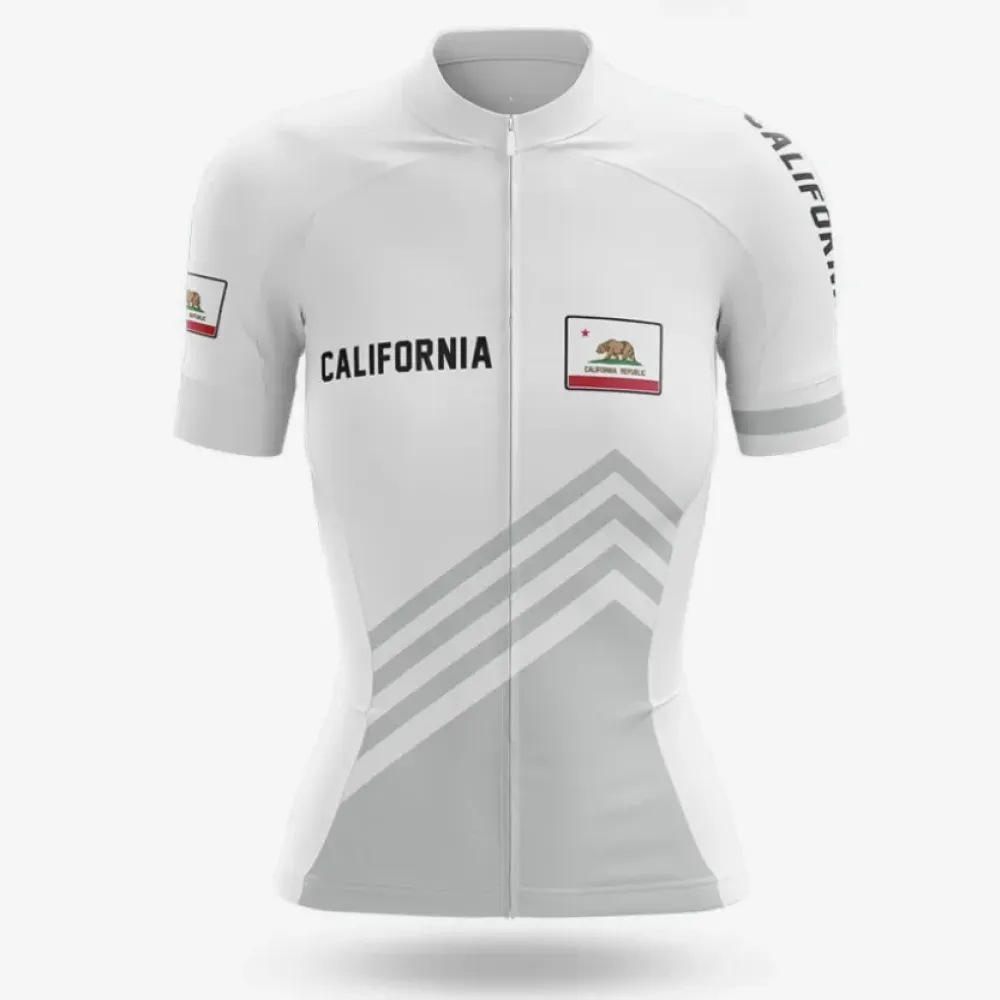 California S4 Cycling Jersey White/Grey/Black